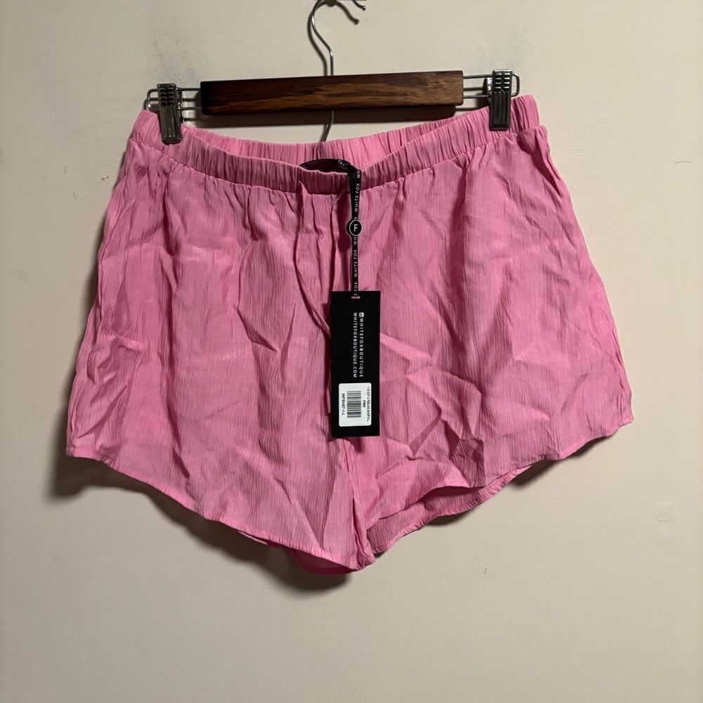 NWT White Fox Boutique I've Got A Feeling Shorts Pink- Size Large
